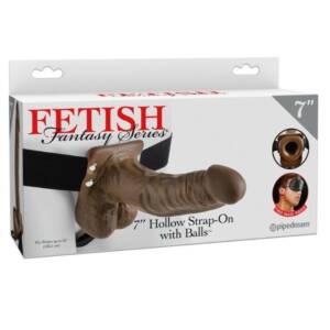 FETISH FANTASY SERIES - 7 Hohler Strap-On mit Bällen
