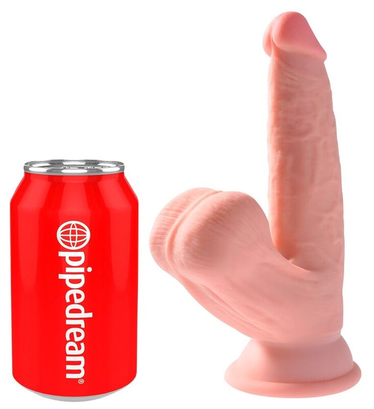 KING COCK - PLUS 3D DILDO MIT SCHWINGENDEN EIERN 12,7 CM