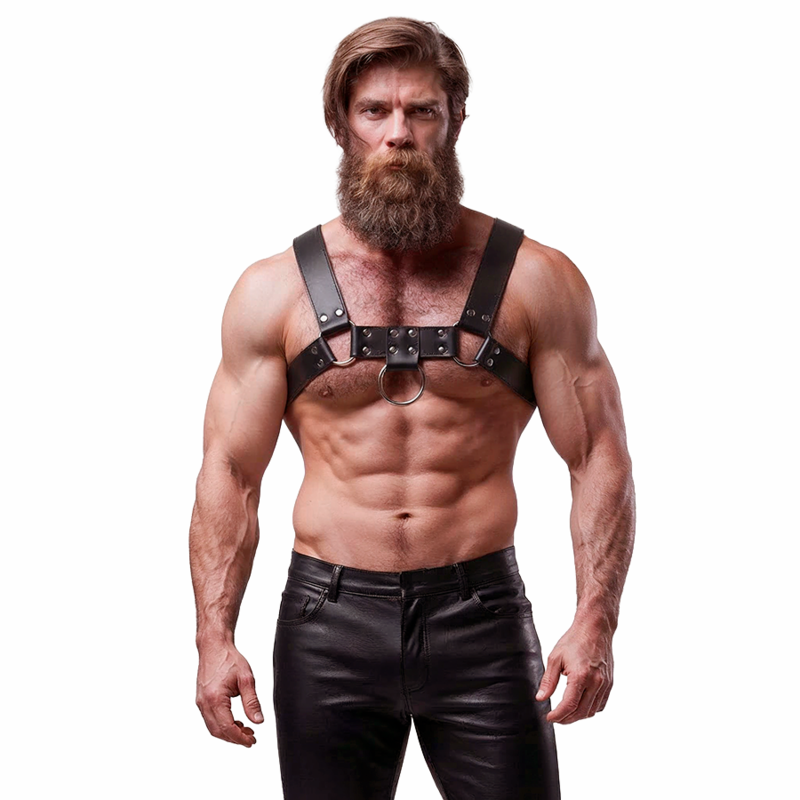 FETISH SUBMISSIVE ATTITUDE - Brust-Harness aus Ökoleder für Herren