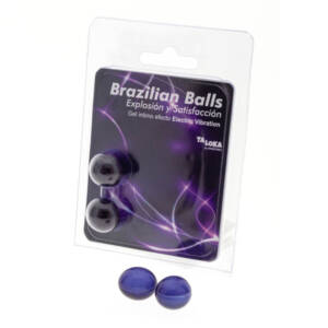 TALOKA - 2 Brazilian Balls, elektrischer Vibrationseffekt, aufregendes Gel