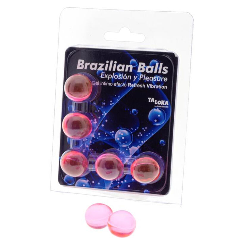 TALOKA - 5 BRASILIANISCHE Bälle, erfrischender Vibrationseffekt, aufregendes Gel