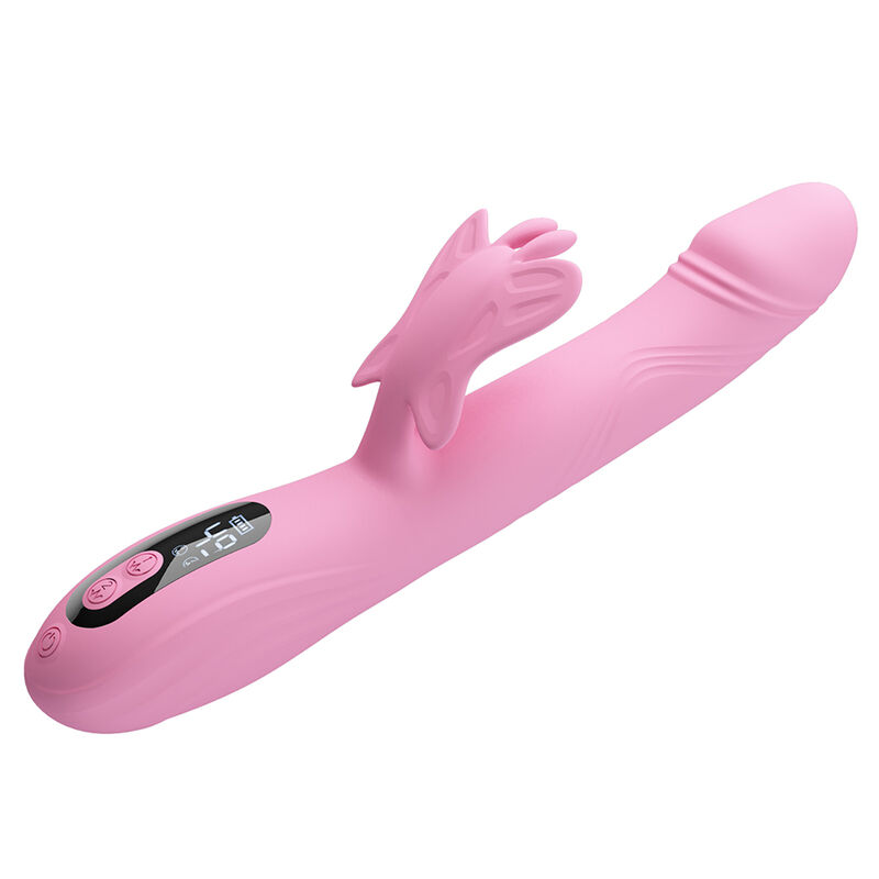 PRETTY LOVE - BELLA RABBIT VIBRATOR MIT SCHMETTERLINGS-STIMULATION UND LED PINK