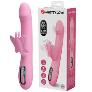PRETTY LOVE - BELLA RABBIT VIBRATOR MIT SCHMETTERLINGS-STIMULATION UND LED PINK