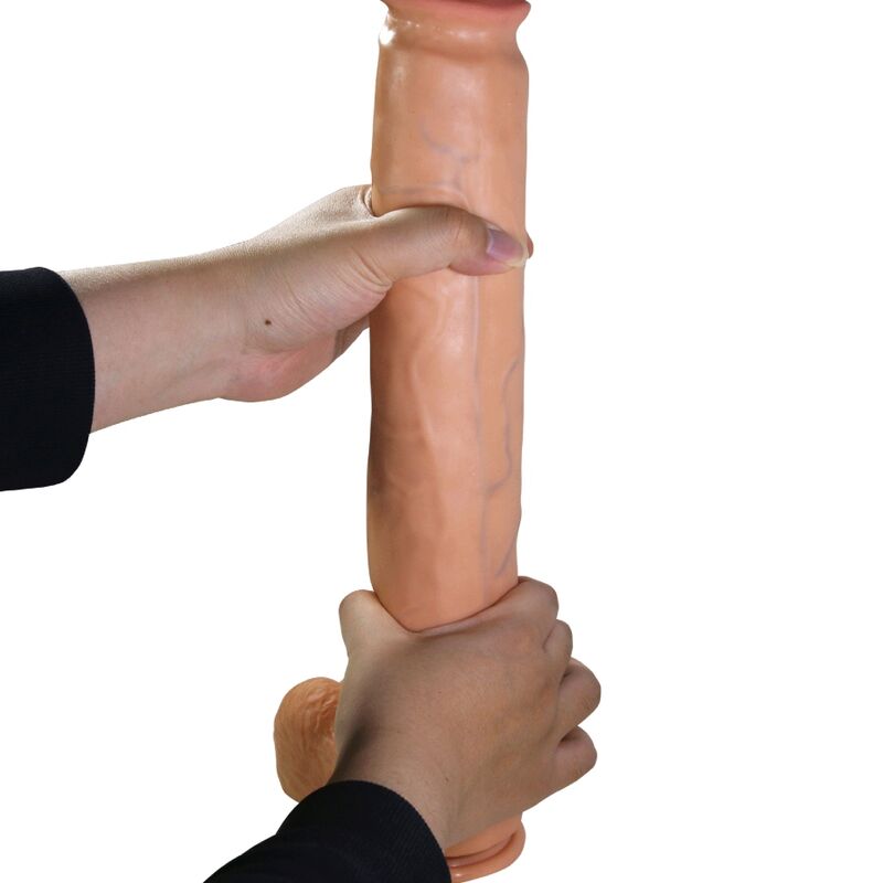 PRETTY LOVE - RAEL FLEXIBLER REALISTISCHER DILDO MIT SAUGNAPF 40 CM -Ø- 6 CM BRAUN