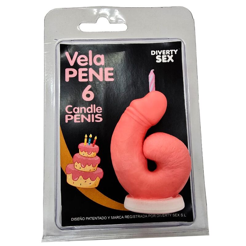 DIABLO PICANTE - PENISKERZE IN FORM DER ZAHL 6, ROSA FARBE
