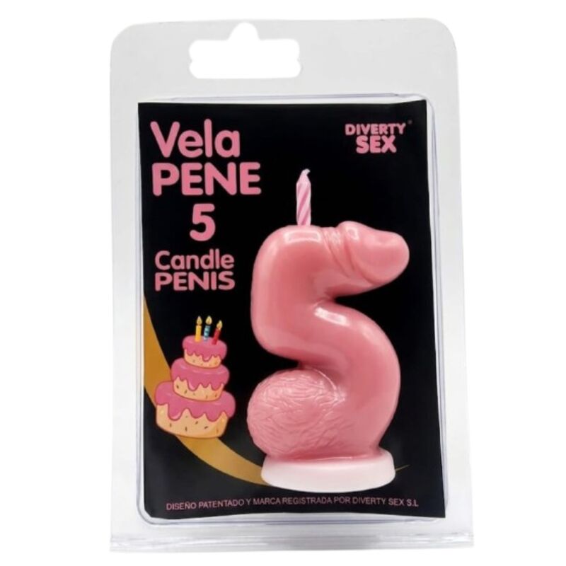 DIABLO PICANTE - PENISKERZE IN FORM DER ZAHL 5, ROSA FARBE