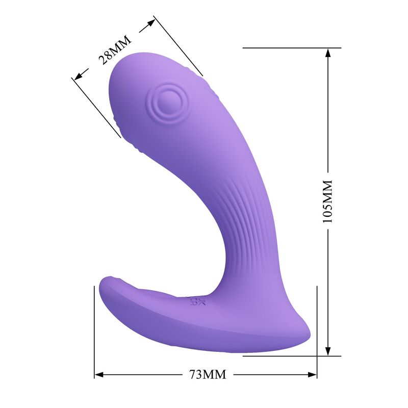 PRETTY LOVE - ANDROMEDA WIEDERAUFLADBARER DOPPELSTIMULATIONSVIBRATOR LILA
