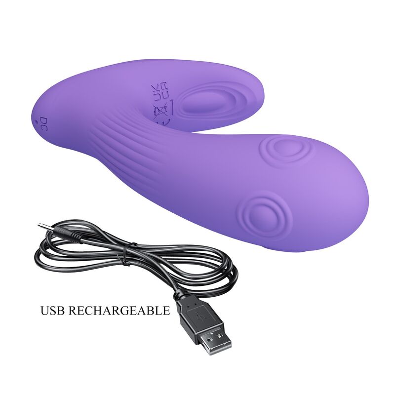 PRETTY LOVE - ANDROMEDA WIEDERAUFLADBARER DOPPELSTIMULATIONSVIBRATOR LILA
