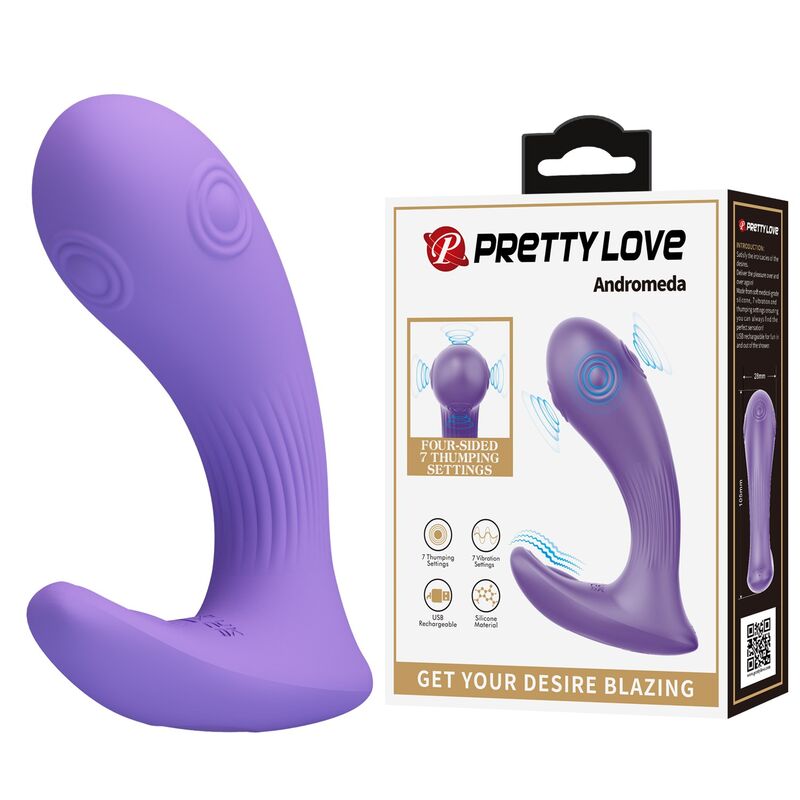 PRETTY LOVE - ANDROMEDA WIEDERAUFLADBARER DOPPELSTIMULATIONSVIBRATOR LILA