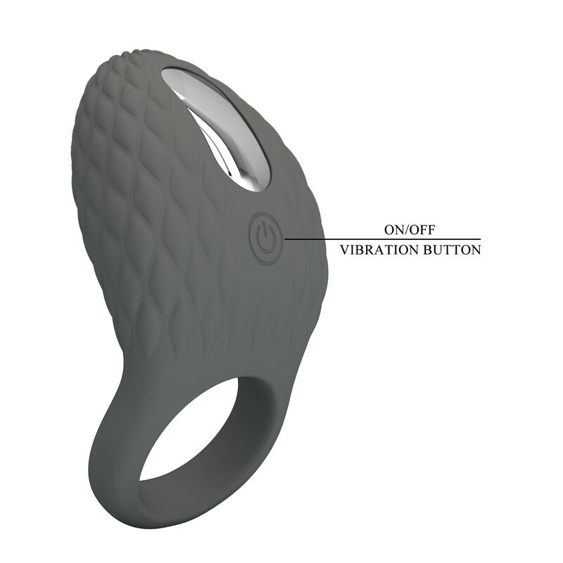 PRETTY LOVE – WIEDERAUFLADBARER, STRUKTURIERTER VIBRATIONSRING MIT STIMULATOR