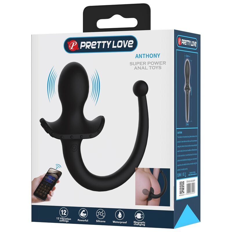 PRETTY LOVE – ANTHONY APP-STEUERUNG ANAL- UND PERINEUMVIBRATOR SCHWARZ