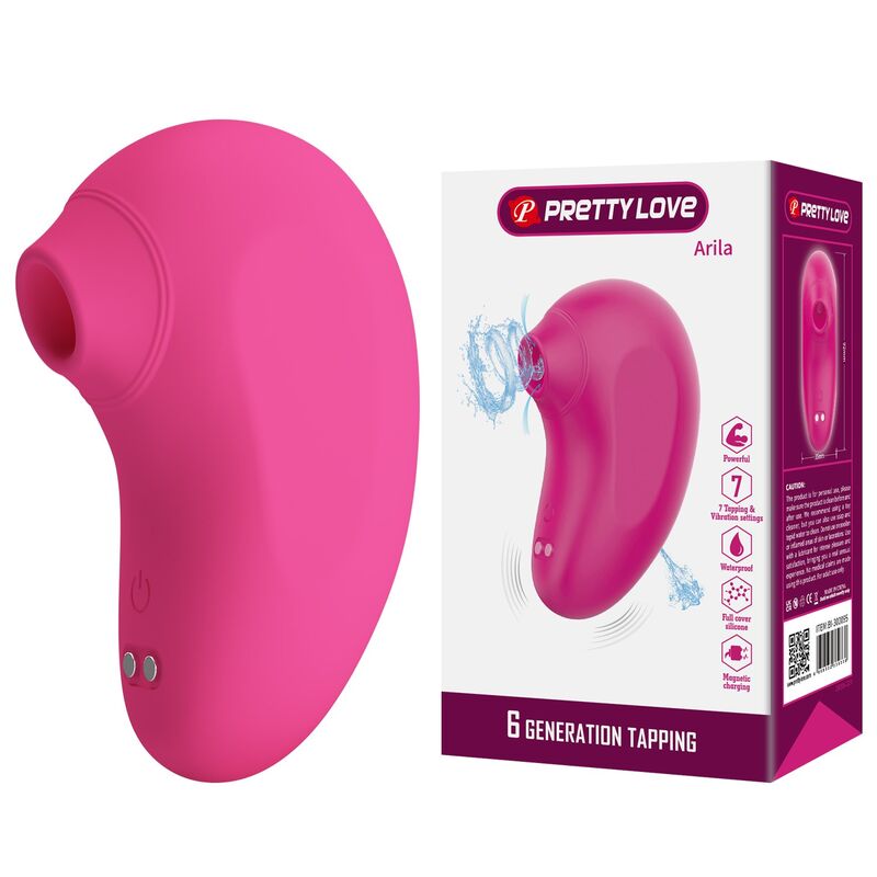 PRETTY LOVE - ARILA WIEDERAUFLADBARER KLITORIS-SAUGSTIMULATOR MIT VIBRATION PINK