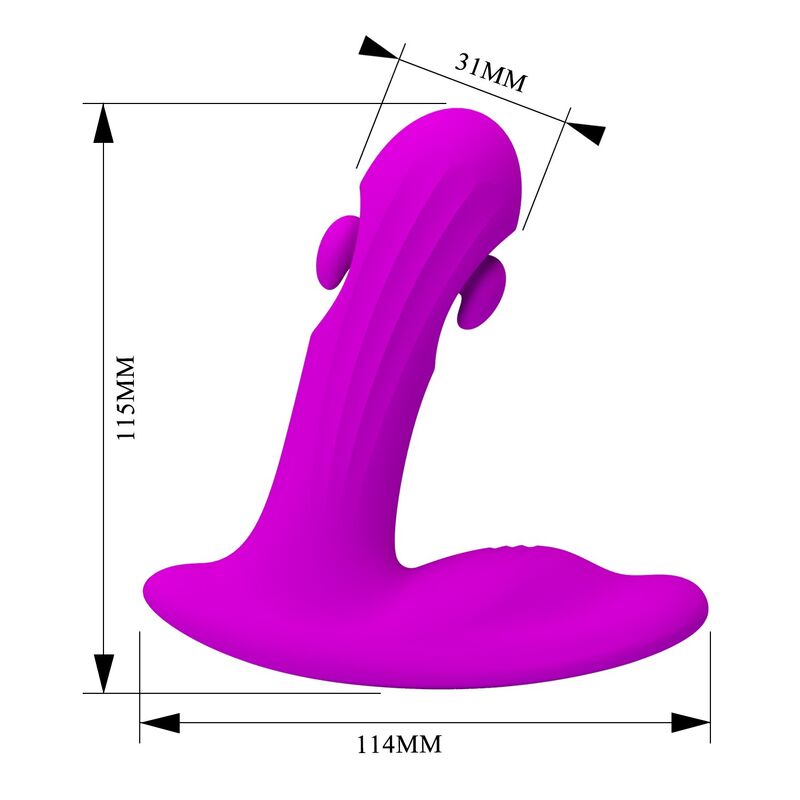 PRETTY LOVE - BAUER WIEDERAUFLADBARER PROSTATA-MASSAGEGERÄT MIT 12 MODI, LILA