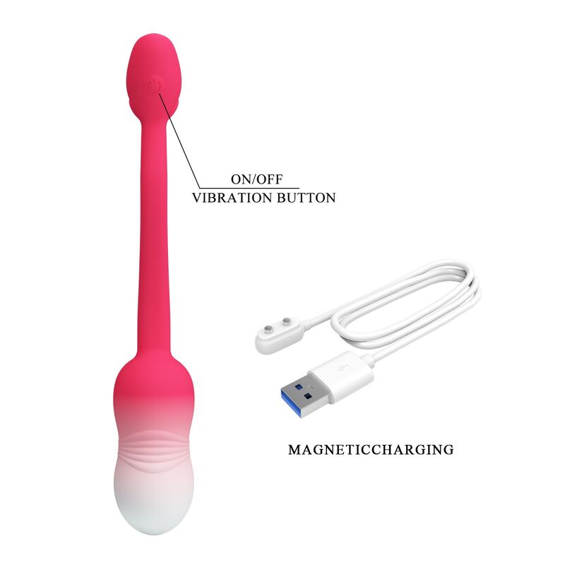 PRETTY LOVE – PULSIERENDES VIBRATIONS-EI MIT APP-STEUERUNG, 12 FUNKTIONEN, USB-AUFLADBAR, PINK