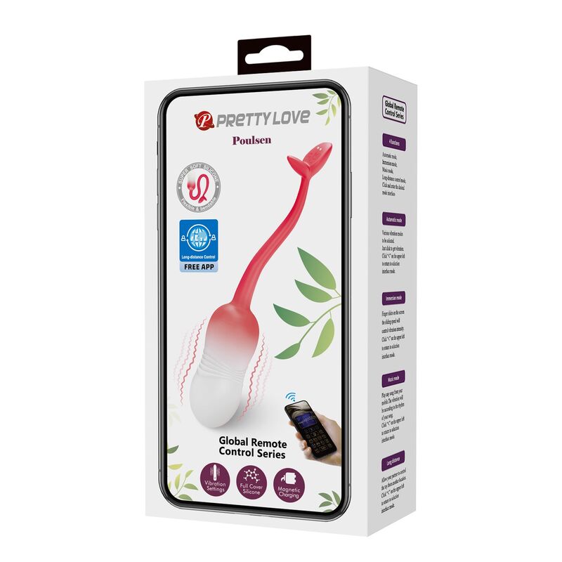 PRETTY LOVE – PULSIERENDES VIBRATIONS-EI MIT APP-STEUERUNG, 12 FUNKTIONEN, USB-AUFLADBAR, PINK