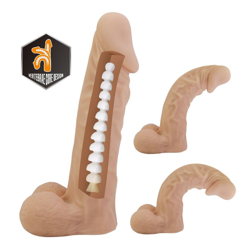 PRETTY LOVE - JOLYON HARNESS MIT FLEXIBLES DILDO 22 CM Ø 4,8 CM NATÜRLICH