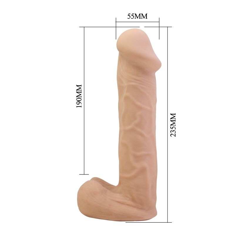 PRETTY LOVE - KASPAR HARNESS MIT FLEXIBLES DILDO 21 CM Ø 5 CM NATÜRLICH