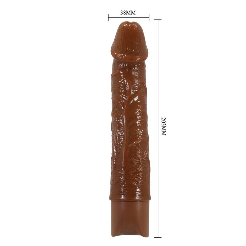 PRETTY LOVE - LEONARDO REALISTISCHER VIBRATOR 20 CM Ø 4 CM BRAUN