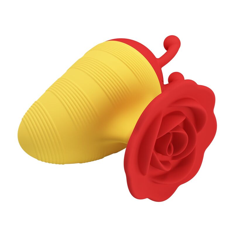 PRETTY LOVE - LITTLE BEE WIEDERAUFLADBARER KLITORALSTIMULATOR 7 MODI ROT/GELB