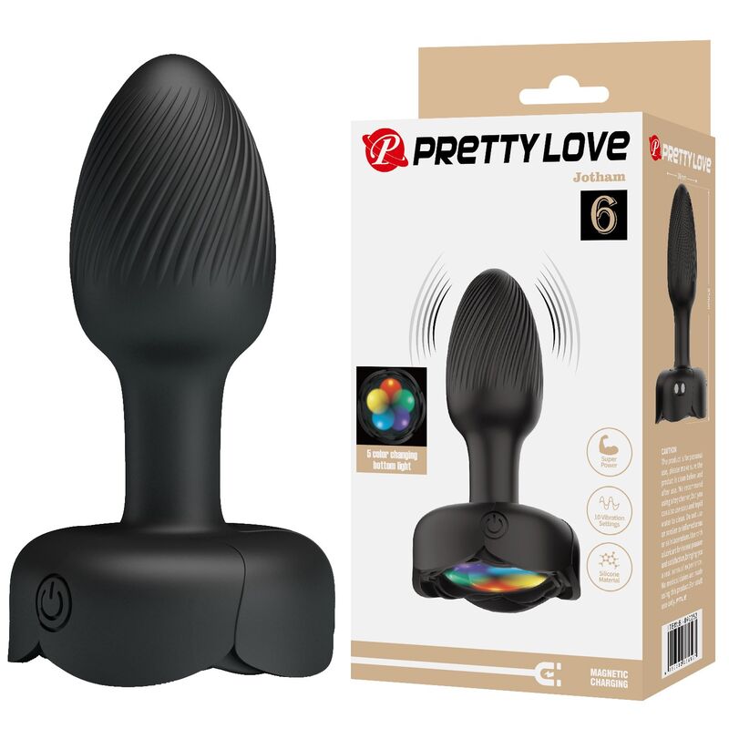 PRETTY LOVE – WIEDERAUFLADBARER VIBRATIONS-ANALPLUG MIT 10 MODI, SCHWARZ