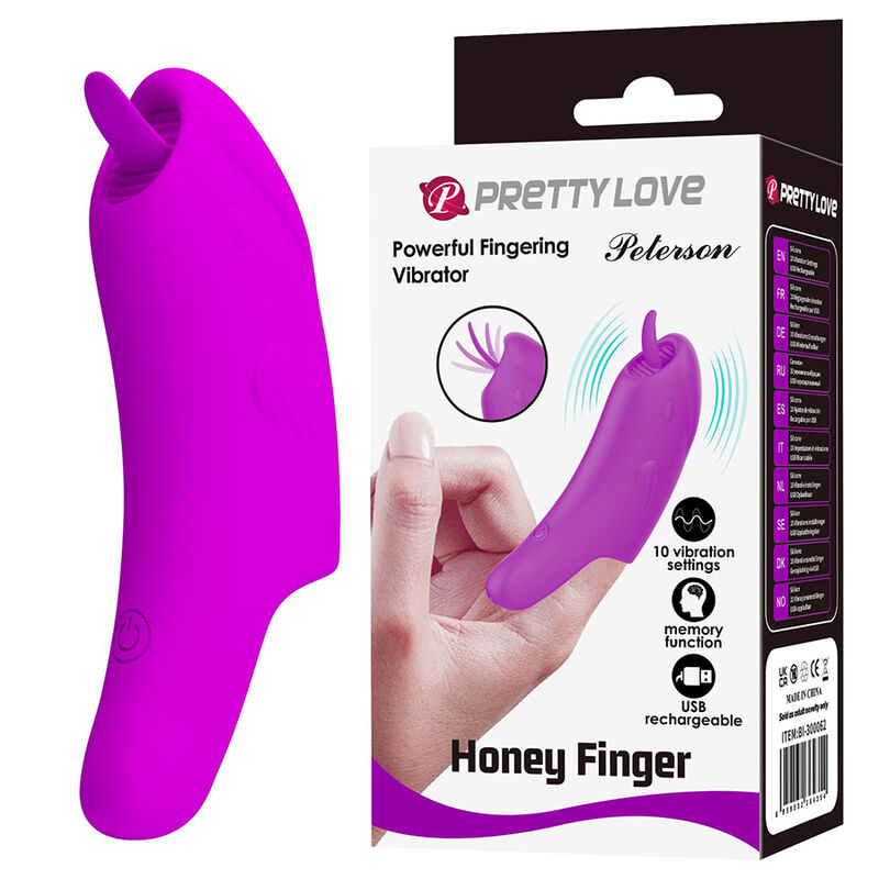 PRETTY LOVE - PETERSON HONEY FINGER WIEDERAUFLADBARER FINGERVIBRATOR LILA