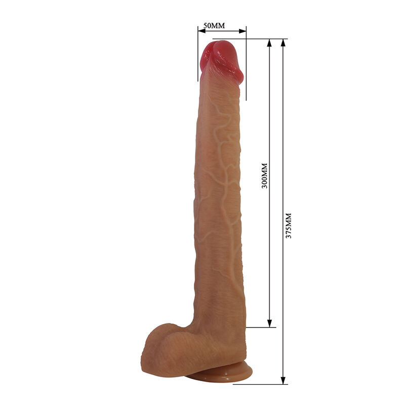 PRETTY LOVE - TERIN PLUS REALISTISCHER SILIKONDILDO MIT SAUGNAPF 37,6 CM Ø 5,5 CM