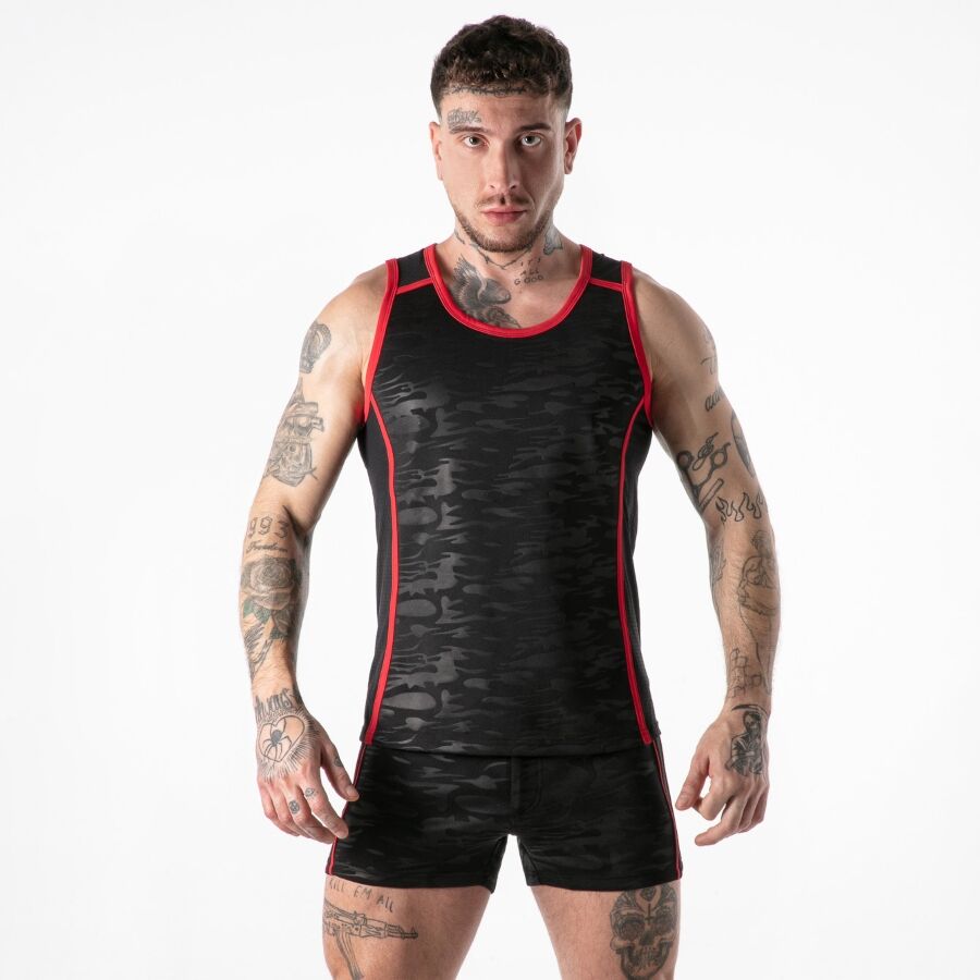 LOCKER GEAR - VOLLSTÄNDIGER MILITÄRZUGRIFF TANKTOP ROT L
