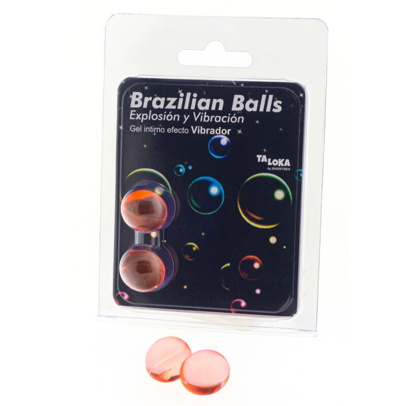 TALOKA - 2 BRASILIANISCHE Bälle mit Vibrationseffekt, aufregendes Gel