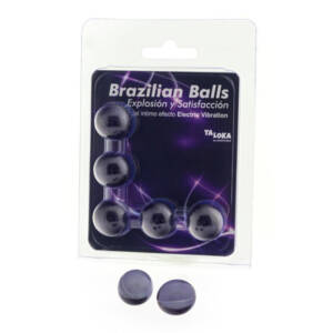TALOKA - 5 Brazilian Balls, elektrischer Vibrationseffekt, aufregendes Gel