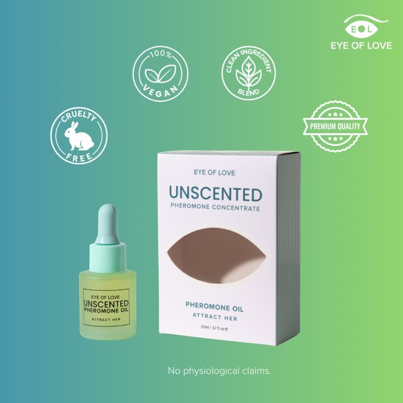 EYE OF LOVE - PHEROMONHALTIGES PARFÜMÖL FÜR MÄNNER, GERUCHSNEUTRAL, 20 ML