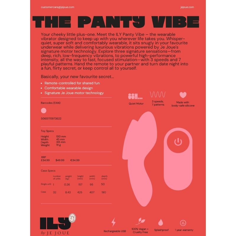 JE JOUE - ILY PANTY VIBE FERNBEDIENUNGS-INTIMVIBRATOR