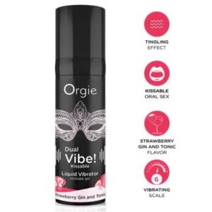 ORGIE - DUAL VIBE! ERDBEER-GIN-TONIC-VIBRATOR ZUM KÜSSEN, 15 ML