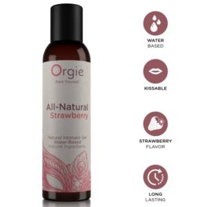 ORGIE - GANZ NATÜRLICHES ERDBEER-KUSSBARES INTIMGEL AUF WASSERBASIS 150 ML