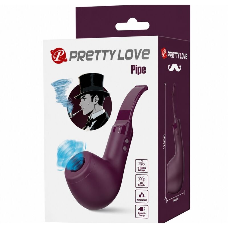 PRETTY LOVE - PFEIFENSTIMULATOR MIT 10 KLOPFSTUFEN, LILA