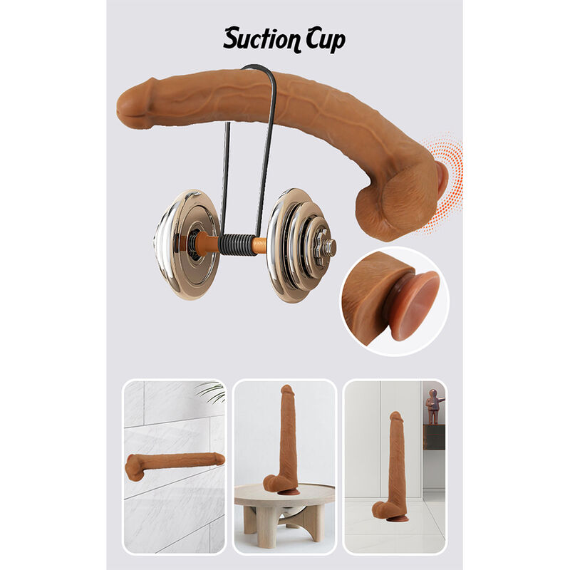 PRETTY LOVE - VIGGO REALISTISCHER, WEICHES HAUTGLEITENDER DILDO, 36,5 CM, BRAUN