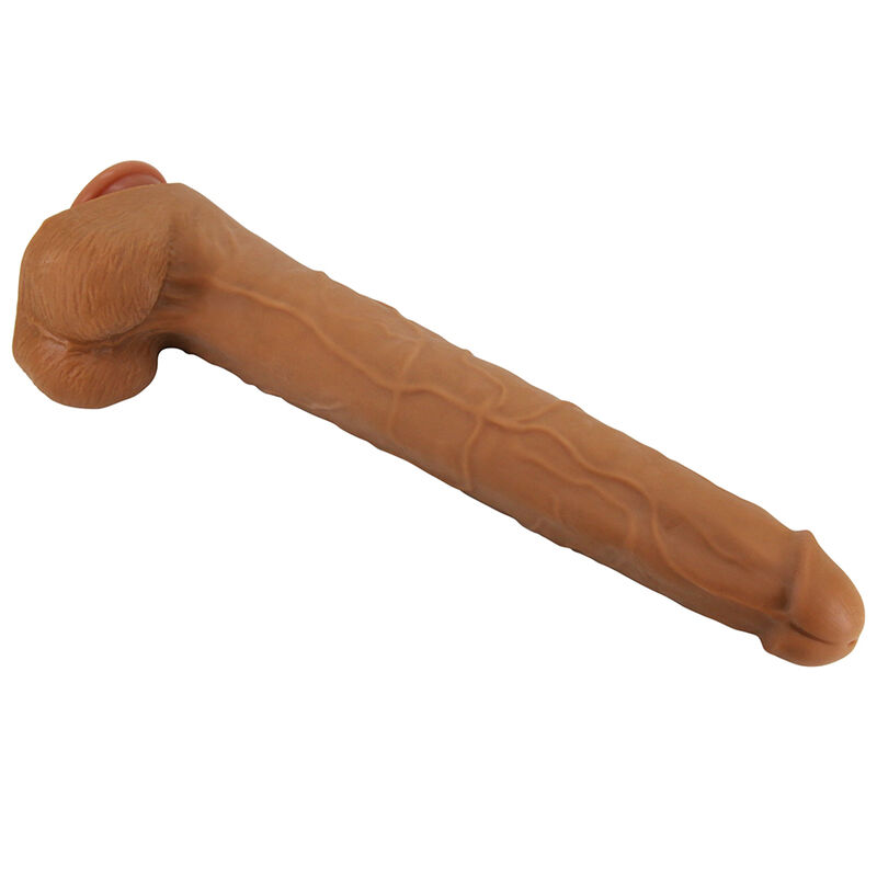 PRETTY LOVE - VIGGO REALISTISCHER, WEICHES HAUTGLEITENDER DILDO, 36,5 CM, BRAUN