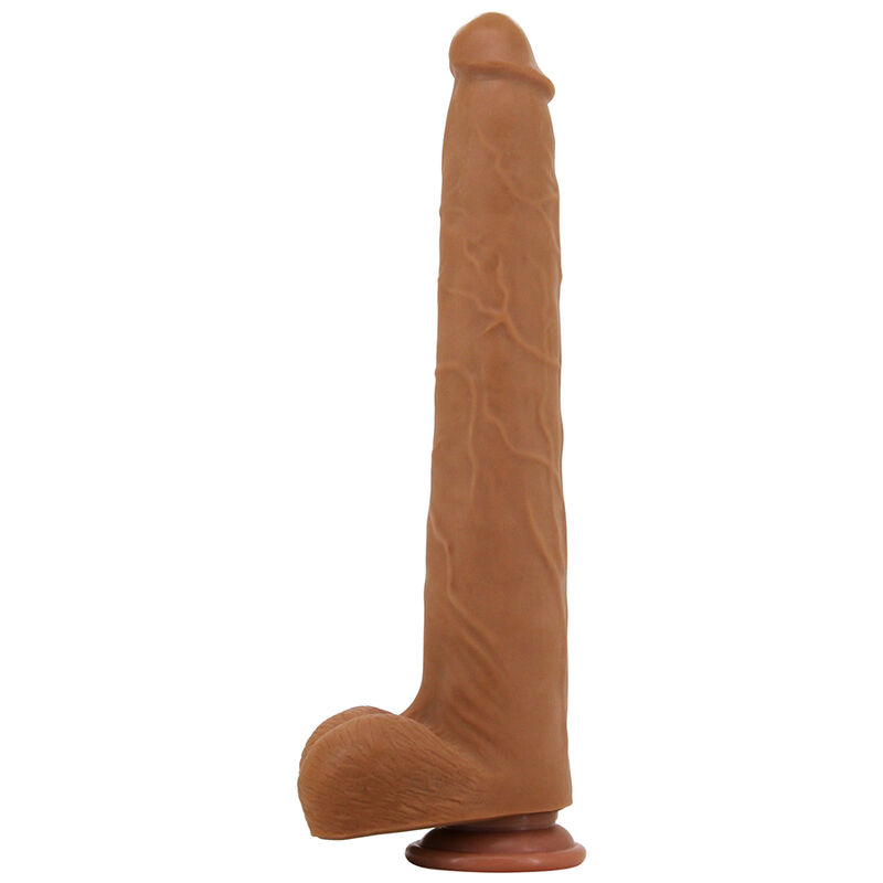 PRETTY LOVE - VIGGO REALISTISCHER, WEICHES HAUTGLEITENDER DILDO, 36,5 CM, BRAUN