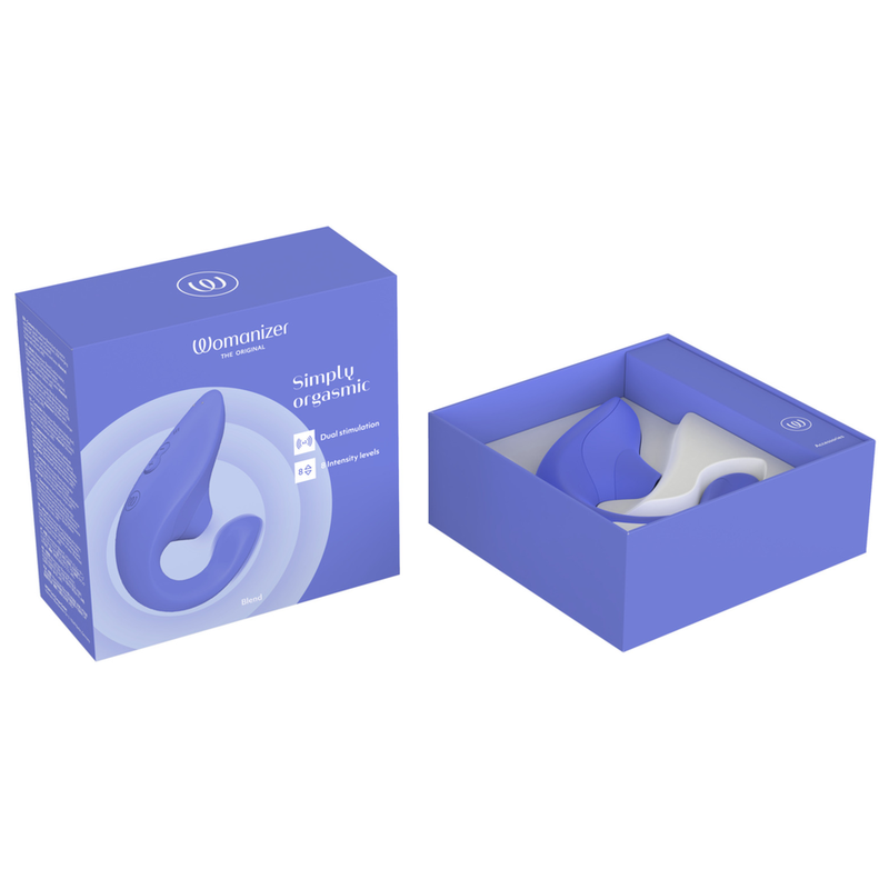 WOMANIZER - BLEND RABBIT VIBRATOR STIMULATOR VIBRANT BLUE