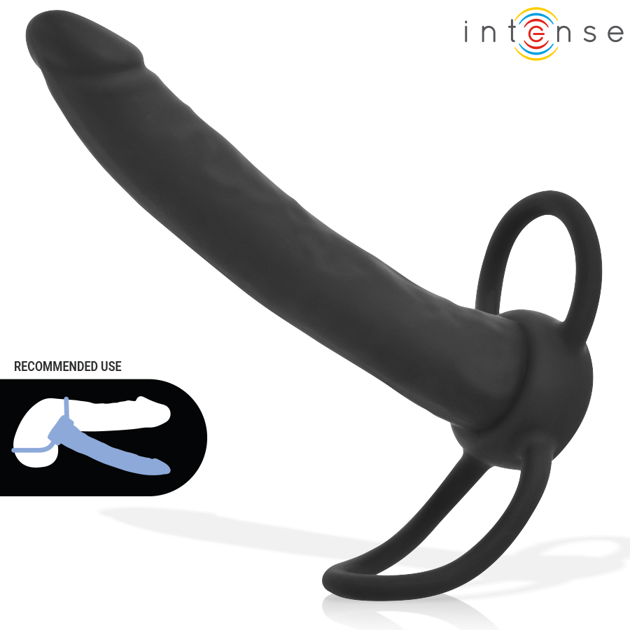 INTENSE - LUCAS ANALDILDO MIT PENIS- UND HODENRING AUS SILIKON