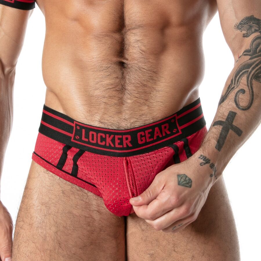 LOCKER GEAR - SPORT MESH JOCK BRIEF ROT L