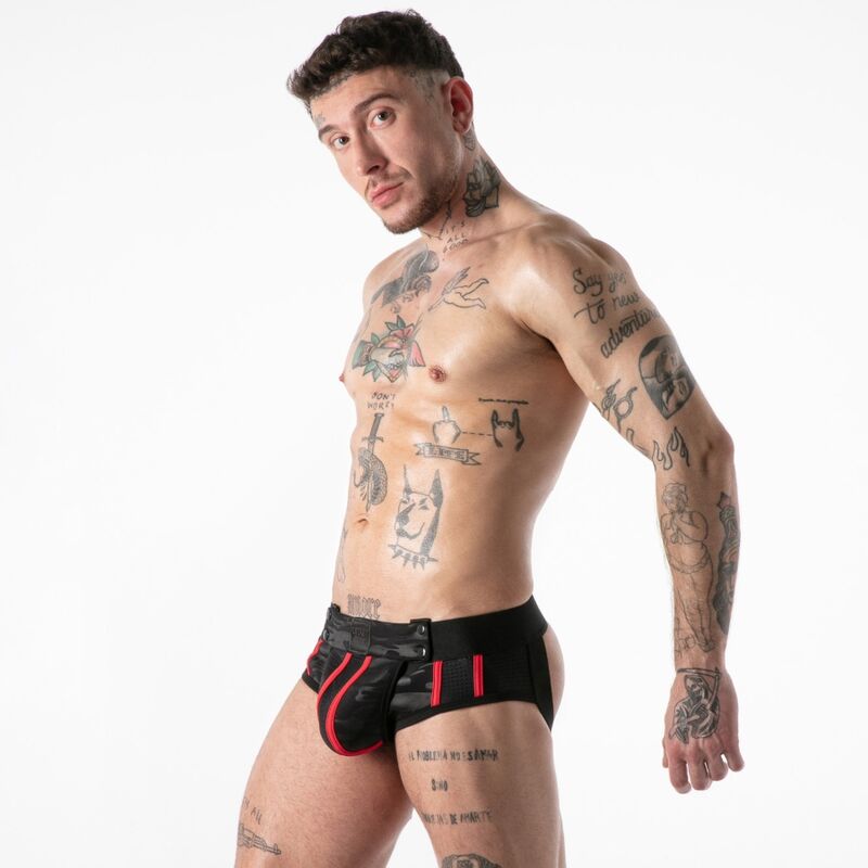 LOCKER GEAR - VOLLER MILITÄRISCHER ZUGANG, JOCKSTRAP, ROT, M