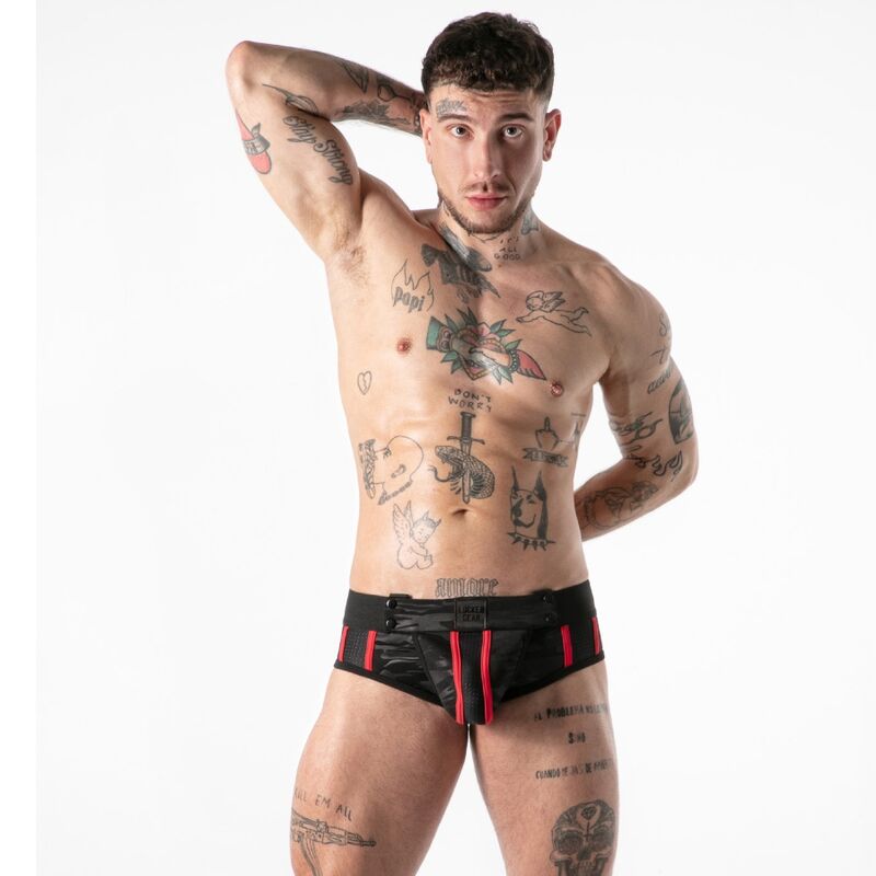 LOCKER GEAR - JOCKBRIEF MIT VOLLSTÄNDIGEM MILITÄRZUGRIFF, ROT, XL