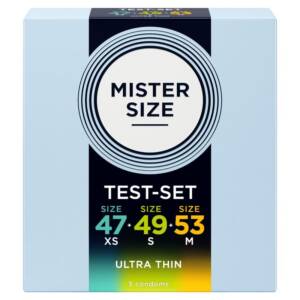 MISTER SIZE - MUSTERPACKUNG KONDOMGRÖSSE 47-49-53 MM (3 EINHEITEN)