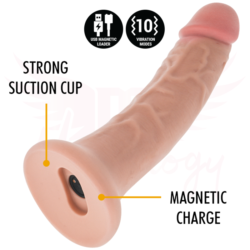 MYTHOLOGY - ASHER ORIGINAL DILDO M - VIBRATOR + FERNBEDIENUNG MIT WATCHME DRAHTLOSTECHNOLOGIE