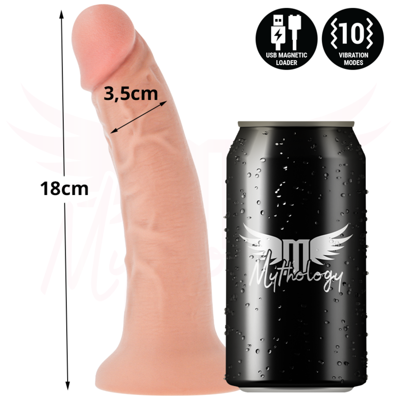 MYTHOLOGY - ASHER ORIGINAL DILDO S - VIBRATOR + FERNBEDIENUNG MIT WATCHME DRAHTLOSTECHNOLOGIE