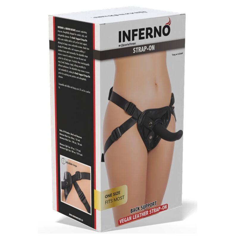 HIDDEN DESIRE - INFERNO VERSTELLBARER RÜCKENSTÜTZGURT SCHWARZ