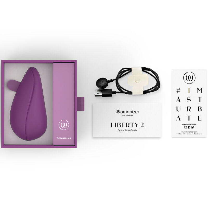 WOMANIZER - LIBERTY 2 SAUG-KLITORISSTIMULATOR, 8 INTENSITÄTSSTUFEN, LILA