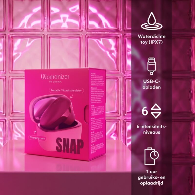 WOMANIZER - SAUGSTIMULATOR FÜR DIE KLITORIS, 6 INTENSITÄTSSTUFEN, GESCHMACK: ZERDRÜCKTE BEEREN