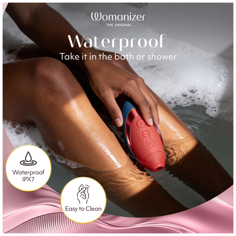 WOMANIZER - NEXT LIBERTY 3D PLEASURE AIR KLITORALSTIMULATOR BLAU/ROT