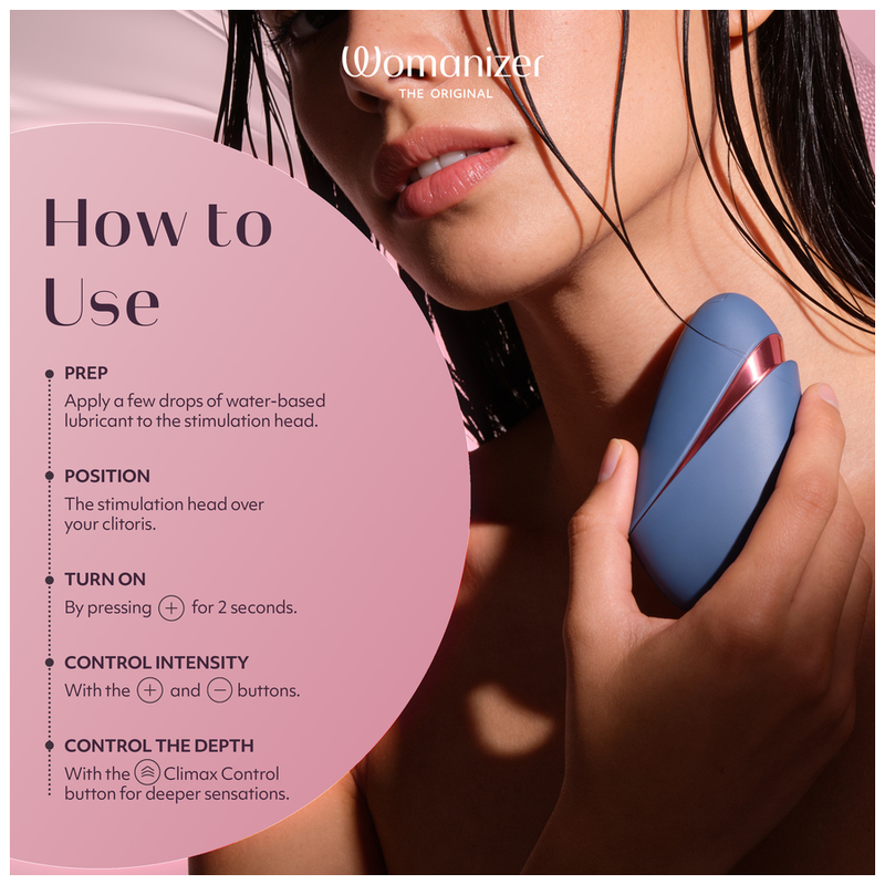 WOMANIZER - NEXT LIBERTY 3D PLEASURE AIR KLITORALSTIMULATOR BLAU/ROT